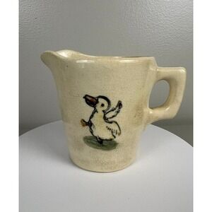 Vintage Weller Ware Ceramic Duck‎ Creamer Small Pitcher Art Pottery Cream